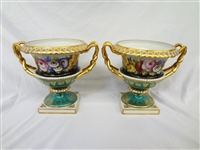 Pair of Flight And Barr Worcester Porcelain Urns