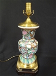 Heavy Cloisonne Moriage Chinese Lamp