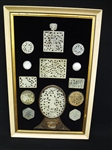 (12) Medallion Carved Nephrite Jade Display Piece