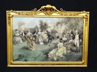 Vicente Garcia de Paredes (Spanish 1845-1903) Lithograph Gilt Frame