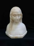 Alabaster & Marble Joan of Arc Female Bust