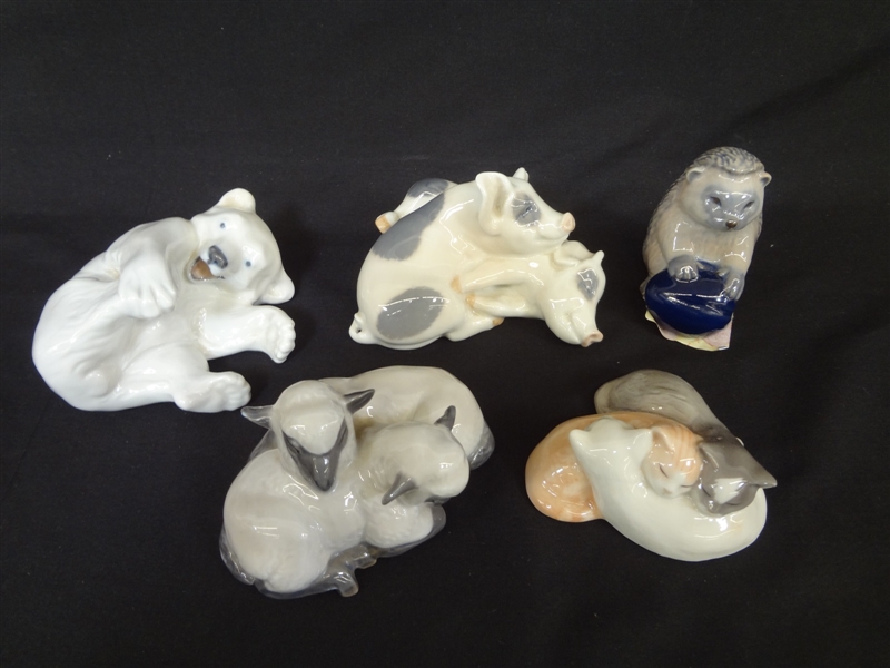 Lot Detail - (4) Pieces of Royal Copenhagen Animal Figurines