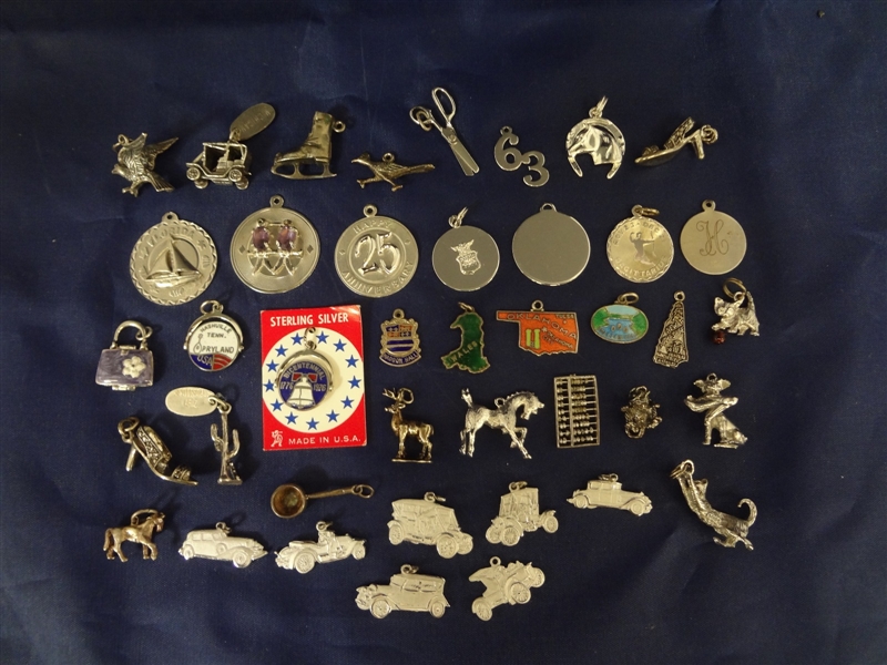 (40) Sterling Silver Charms for Bracelets