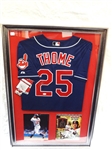 Jim Thome Autographed Jersey Framed Display with Photographs