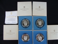 1974 Panama $20 Silver Balboas Coin Lot of 4, tw 518 Grams