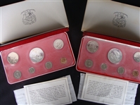 Lot of 2 US Mint Republic of Liberia 1973 Silver Proof Sets