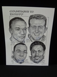 Dick Dugan "Countdown to Kickoff" Autograph Litho Hanford Dixon, Gary Collins, Leroy Kelly, Gregg Pruitt Loa from JSA