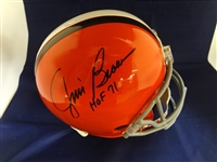 Jim Brown Autographed Full Size Cleveland Browns Helmet LOA from JSA