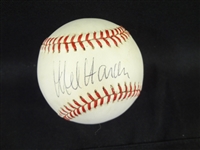 Mel Harder Single Signed Official League Rawlings Baseball LOA from JSA