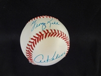Al Kaline & George Kell Autographed NCAA Championship Baseball LOA from JSA
