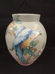 Weller Large "Hudson" Parrot Vase Artist Signed Pillsbury