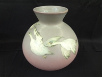 Weller Pottery "Hudson" Swan Vase Artist Signed Sarah McLaughlin