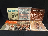Group of Sports Record Albums, Aaron, Musial, Ruth, Indians