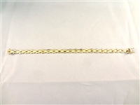 18k Gold Bracelet 7" Long.