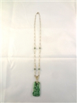 14k Gold Jade Necklace