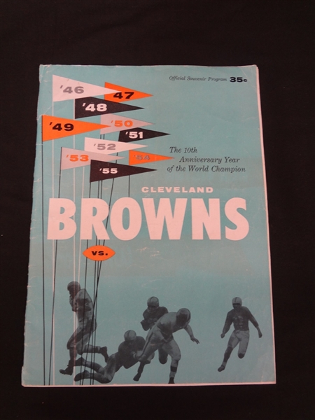 10th Anniversary Cleveland Browns Program 1956