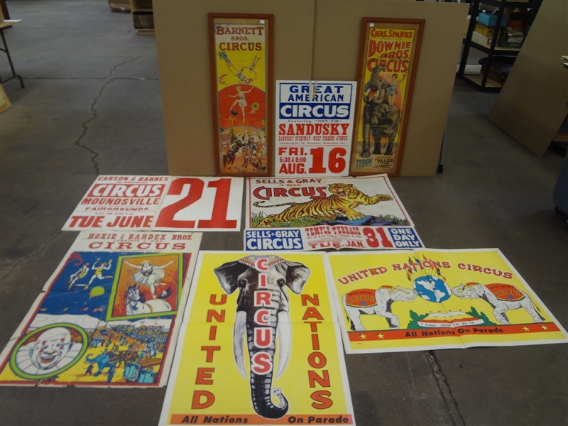 8 Various Historical Circus Poster lo
