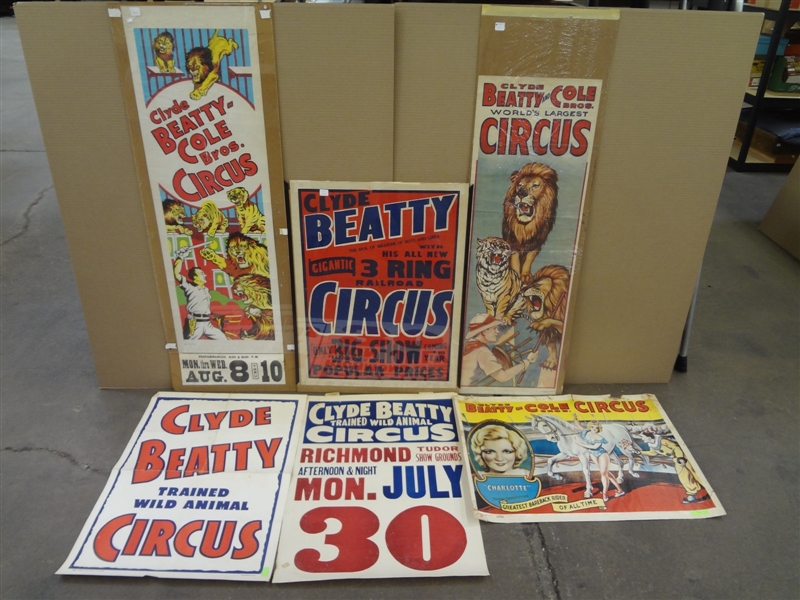 Clyde Beatty-Cole Brothers Circus 6 Posters:
