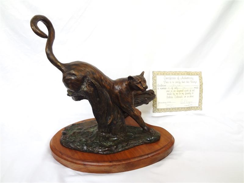 Carl Wagner (American 1938-2011) "Big Cat" Bronze #8/25
