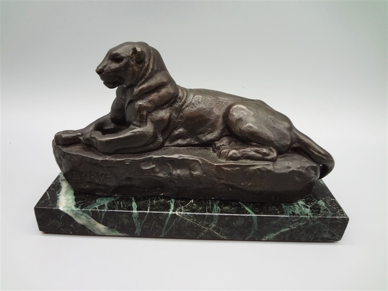 Antoine Louis Barye  "Panther of Tunisia" Bronze Barbedienne Foundry Paris