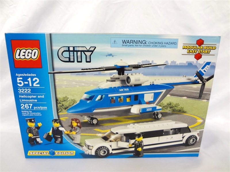 LEGO Collector Set #3222 City Helicopter and Limousine New and Unopened