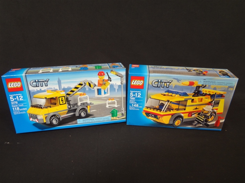 (2) LEGO Unopened Sets: 7891 Airport Fire Truck, 3179 Repair Truck