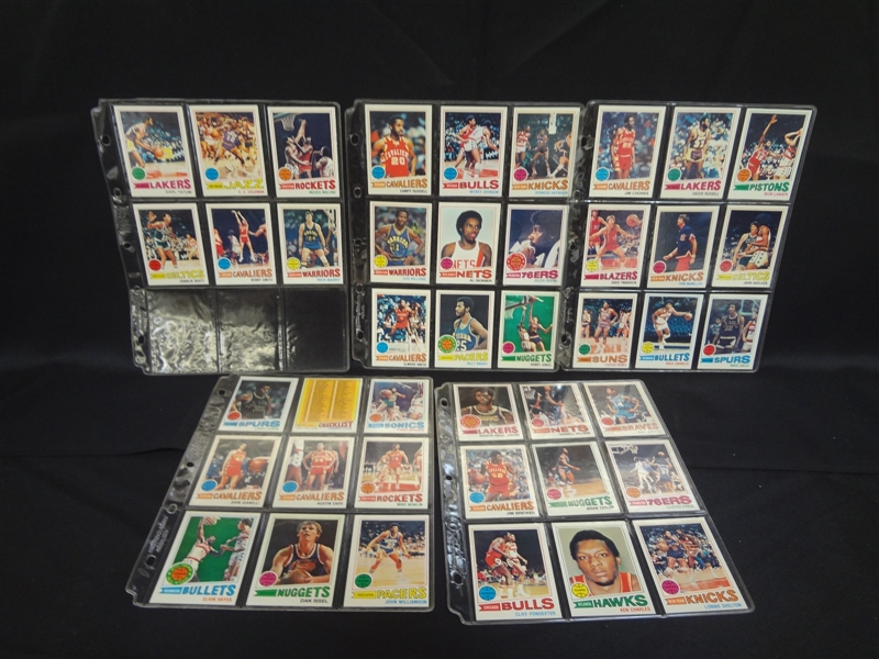 1977-78 Topps Basketball Cards Partial Set