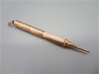 Edward Todd and Co. NY 14k Mechanical Pencil Etched with Ring