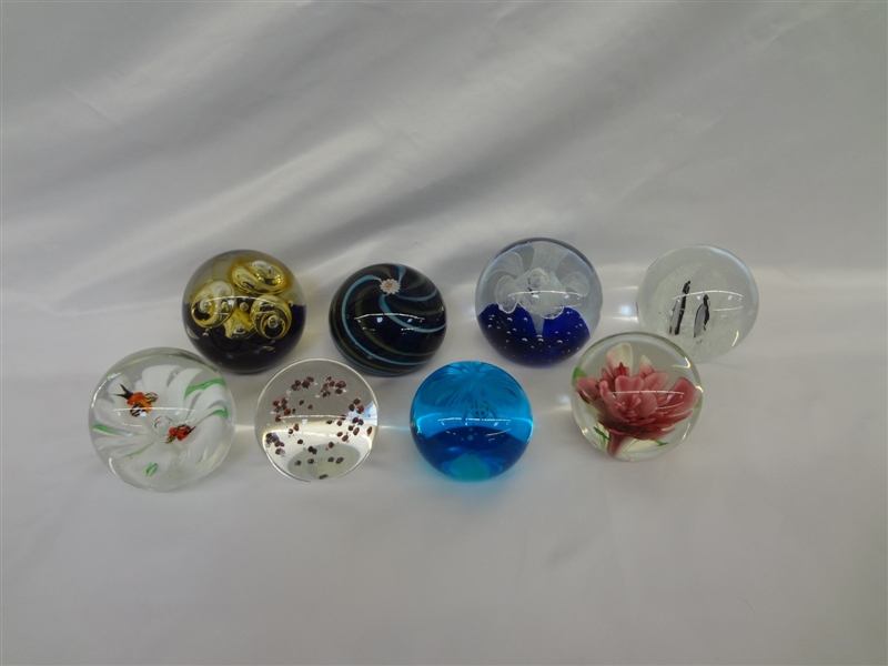 (8) Crystal Paperweights
