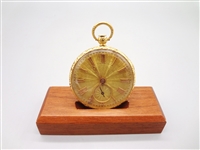 Berthoud Adams and Co. Paris Key Wind 18k Gold Pocket Watch