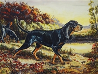 Marge Opitz Original Painting "Coonhound"