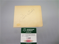 Betty Grable Signature on Autograph Page COA From SGC