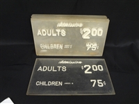 (12) Acrylic Movie Theater Admission Signs