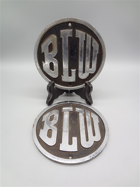 (2) Baldwin Locomotive Works Logo Plates 1825-1956