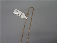 14k Gold Box Link Necklace