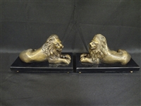 Pair of Bombay Company Lion Paperweights