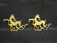 Pair of Brass Antique Dragon Hardware Pieces