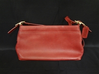 Red Coach Shoulder Handbag