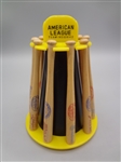 1950s Louisville Slugger American League Mini Bat Bank Display