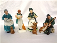 (4) Royal Doulton Figurines: Favourite, Save Some For Me, Old Mother Hubbard, The Master