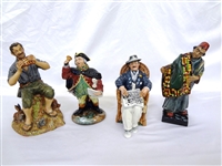 (4) Royal Doulton Figurines: Dreamweaver, Town Crier, Taking Things Easy, Carpet Seller