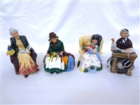 (4) Royal Doulton Figurines: Prized Possessions, Silks and Ribbons, Sweet Dreams, School