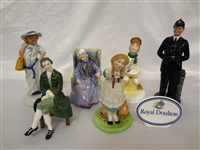 (7) Royal Doulton Figurines: Dressing Up, Joan, Bobby, Little Jack Horner, Others