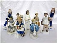 (9) Group of Bing and Grondahl Figurines