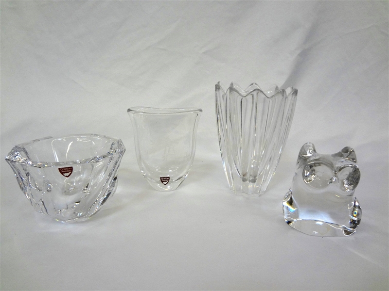 Group of Orrefors Crystal Pideces