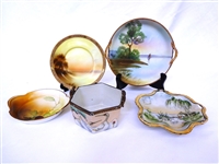 (5) Nippon China Pieces: Plates, Bon Bon