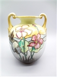 Nippon Double Handle Hand Painted Vase