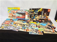 Group of LEGO Cardboard Cutout Instruction Sheets From 70s and 80s