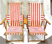 Pair of Vintage Frost Brand Shrevesport, LA. Beach Chairs