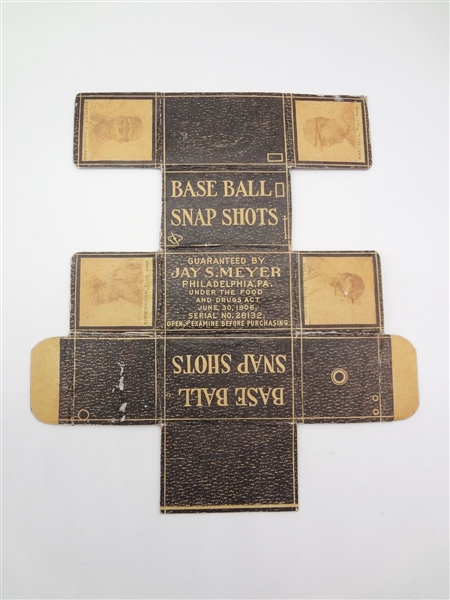 1909-1910 W555 Baseball Snapshots RARE Complete Candy Box